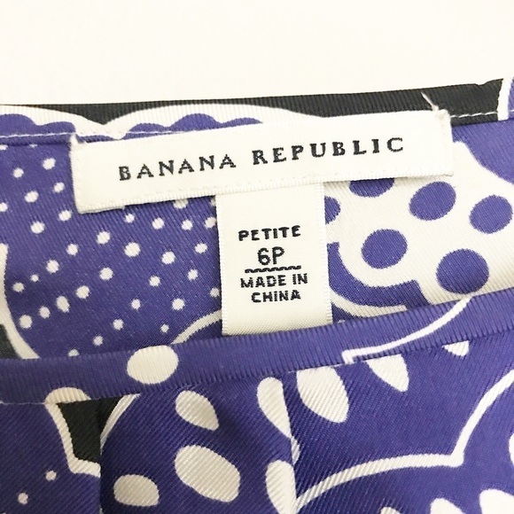 Banana Republic 100%silk dress; covered buttons 6P - Picture 8 of 8